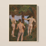 Boys on the Beach - Károly Ferenczy Fine Art Print / Canvas, 12x16’’ / 31x41cm / Natural Frame, Posters Prints & Visual Artwork, Toby Leon