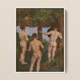 Boys on the Beach - Károly Ferenczy Fine Art Print / Canvas, 12x16’’ / 31x41cm / White Frame, Posters Prints & Visual Artwork, Toby Leon