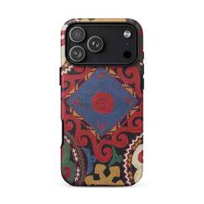 Braided - Uzbekistan Textile Art Phone Case Iphone 17 Pro Max / Matte Iphone 12 Pro Max Case Colorful Patterned Design
