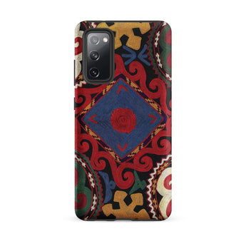 Braided - Uzbekistan Textile Art Phone Case Samsung Galaxy S20 Fe / Matte Vibrant Embroidered Bold Red Blue Gold Iphone Mobile Cases