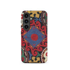 Braided - Uzbekistan Textile Art Samsung Case, Galaxy S24 / Matte, Smartphone Case Colorful Intricate Pattern Geometric Shapes Motifs