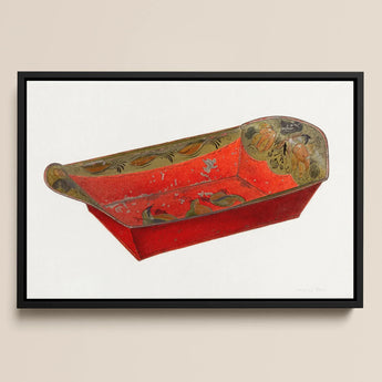 Bread Tray - Mildred Ford 1930s Kitchen Art Print / Canvas, 18x12’’ / 46x31cm / Black Frame, Posters Prints & Visual Artwork, Toby Leon