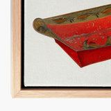 Bread Tray - Mildred Ford 1930s Kitchen Art Print / Canvas Vibrant Red Ceramic Bowl Gold Green Ornate Bird Ford’s, Vintage Charm, Prints