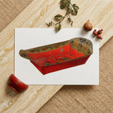 Bread Tray - Mildred Ford 1930s Kitchen Art Print / Canvas Vibrant Red Hand-painted Wooden Bread Loaf Pan Intricate Mildred Ford’s Tray,