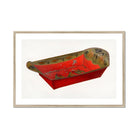 Bread Tray - Mildred Ford 1930s Kitchen Art Print, Red Tray Decorative Floral Designs Edges