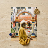 Vibrant Ornately Decorated Archway Intricate Patterns Gold Accents Kuala Lumpur Street Photography, Arresting, Art Print