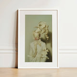 Bright Side - Surreal High Fashion Art Print / Canvas Framed Art Print Figure Off-white Ruffled Garment Fabric Surreal High Fashion,