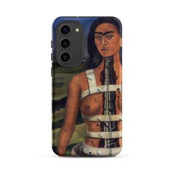 The Broken Column - Frida Kahlo Phone Case Samsung Galaxy S23 Plus / Matte Phone Case Painted Portrait Frida Kahlo Dark Hair Kahlo’s,