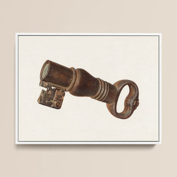 Bronze Key Bank - William O. Fletcher 1930s Art Print / Canvas, 16x12’’ / 41x31cm / White Frame, Posters Prints & Visual Artwork, Toby Leon