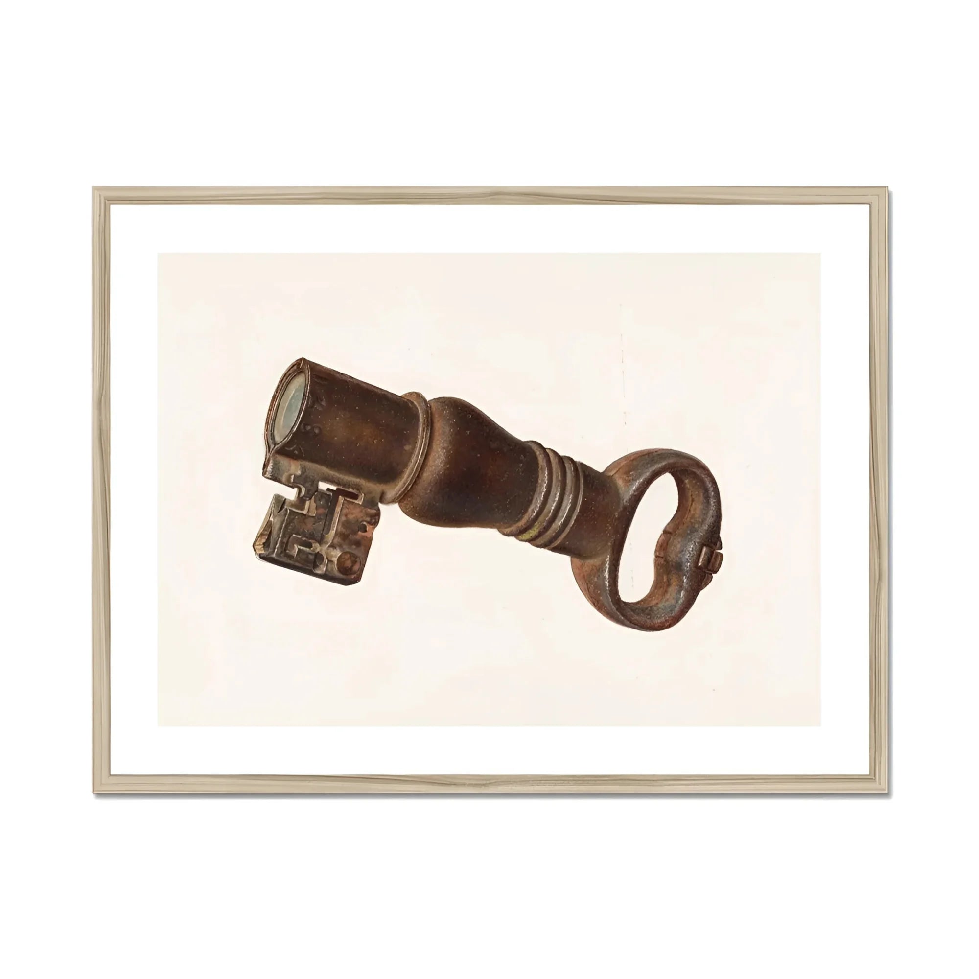 Bronze Key Bank - William O. Fletcher 1930s Art Print, Rusty Skeleton Key Ornate Metalwork