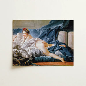 Brunette Odalisque - Francois Boucher Nude Art Print / Canvas, 16x12’’ / 41x31cm / Unframed / no Border, Posters Prints & Visual Artwork,