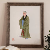 Buddhistischer Mönch – Kunstdruck der Kleidung der Qing-Dynastie / Leinwand, Poster-Drucke & visuelle Kunstwerke, Toby Leon