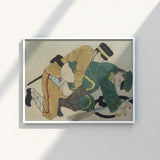 Framed Artwork Two Soldiers Historical Military Uniforms Tan Fevered Height, Russo-japanese War, Shunga Turns