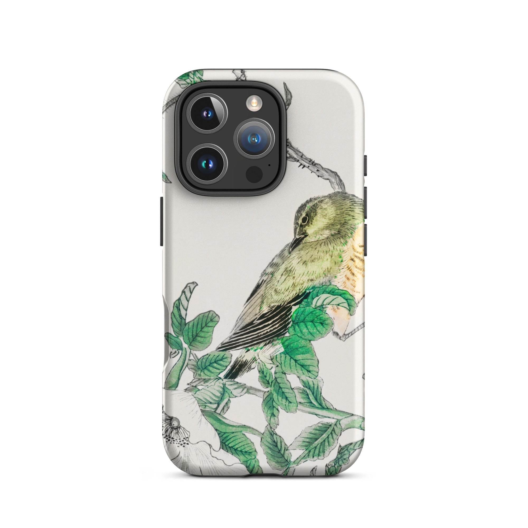 Bulbul and Rugosa - Numata Kashu Shūchō Gafu Iphone Case, 16 Pro / Matte, Bird-themed Phone Case