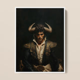 Bullish - Geile Gay Matador kunstprint / Canvas, 12x16’’ / 31x41cm / Wit frame, posters, prints & visuele kunstwerken, Toby Leon