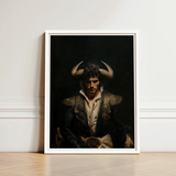 Framed Portrait Man Traditional Attire Ornate Gold Embroidery Gay Matador Art, Queer Power Incarnate, Myth Meets Masculinity