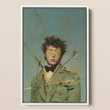 Bullseye - Stampa artistica militare gay surrealista del XVIII secolo / Tela, 12x18’’ / 31x46cm / Cornice bianca, Poster Stampe & Visual Artwork, Toby Leon