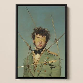 Bullseye - Surreal 18th Century Gay Military Art Print / Canvas Framed Art Print Person Olive-green Military-style Coat Gold Saint