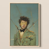 Bullseye - Surreal 18th Century Gay Military Art Print / Canvas Framed Portrait Person Olive-green Military-style Coat Saint Sebastian,