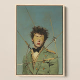 Bullseye - Surreal 18th Century Gay Military Art Print / Canvas Framed Art Print Portrait Person Olive-green Military-style Coat Saint