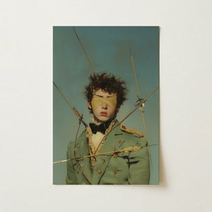 Bullseye - Surreal 18th Century Gay Military Art Print / Canvas Rectangular Art Print Portrait Person Olive-green Military-style Coat Saint