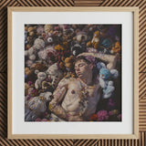 Bunked Twunk - Trashy Lowbrow Gay Punk Art Print / Canvas, 12x12’’ / 31x31cm / Natural Frame / Matboard, Posters Prints & Visual Artwork,