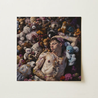 Bunked Twunk - Trashy Lowbrow Gay Punk Art Print / Canvas, 12x12’’ / 31x31cm / Unframed / no Border, Posters Prints & Visual Artwork, Toby