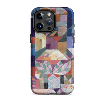 Burggarten - Paul Klee Phone Case Iphone 15 Pro Max / Matte Vibrant Geometric-patterned Phone Case Mosaic Design Bold Colors Paul Klee