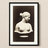 Bust of Greek Slave - Hiram Powers Art Print / Canvas, Hiram Powers, Greek Slave, Young Woman Tilts, Cycladic Stillness Running, Bare