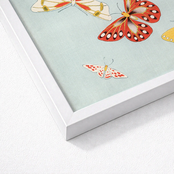 Framed Artwork Delicate Illustration Butterflies Soft Pastel Hues Kamisaka Sekka’s Vibrant, Japan’s Artistic Renaissance, Chō Senshu