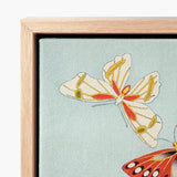 Framed Canvas Print Delicate White Butterfly Red Gold Kamisaka Sekka’s Vibrant Butterflies, Japan’s Artistic Renaissance, Chō Senshu