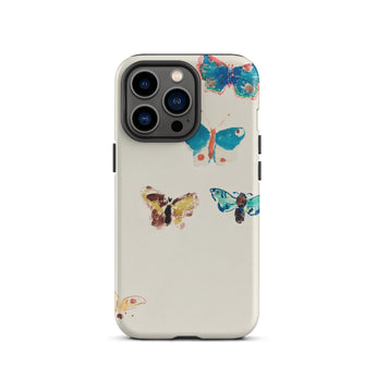 Butterflies - Odilon Redon Watercolor Phone Case Iphone 13 Pro / Matte Butterfly-patterned Phone Case Odilon Redon’s Five Butterflies,