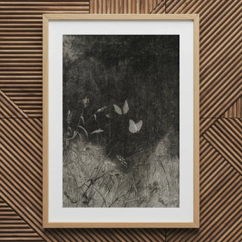 Butterflies - Impresión artística de William Baxter Closson / Lienzo, 20x30’’ / 51x76cm / Marco natural / Paspartú, Pósters, impresiones y obra visual,