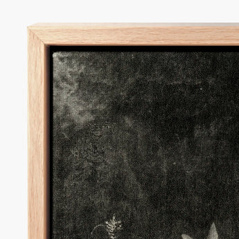 Framed Canvas Artwork Dark Textured Surface Subtle Silver William Baxter Closson, Art Print, Meadow Stems