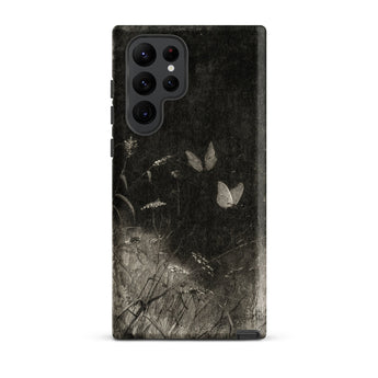 Butterflies - William Baxter Closson Phone Case Samsung Galaxy S22 Ultra / Matte Black Phone Case Detailed Monochromatic Illustration