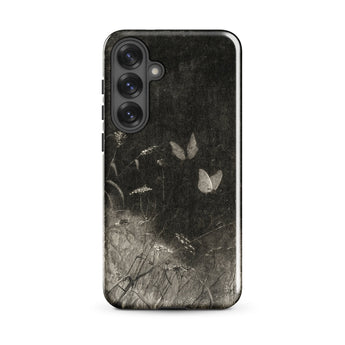 Butterflies - William Baxter Closson Phone Case Samsung Galaxy S25 Plus / Gloss Black Phone Case Monochrome Illustration Butterflies