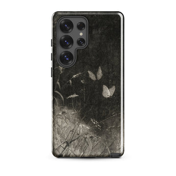 Butterflies - William Baxter Closson Phone Case Samsung Galaxy S25 Ultra / Gloss Black Phone Case Monochrome Illustration Butterflies