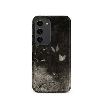 Butterflies - William Baxter Closson Phone Case Samsung Galaxy S23 / Matte Black Phone Case Vintage-style Illustration Delicate White