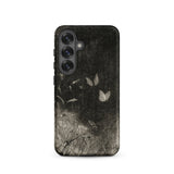 Butterflies - William Baxter Closson Phone Case Samsung Galaxy S25 / Matte Black Phone Case Vintage-style Illustration Two Pale Butterflies