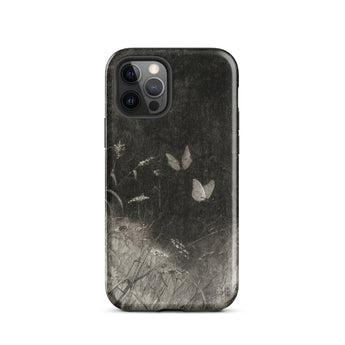Butterflies - William Baxter Closson Phone Case Iphone 12 Pro / Gloss Black Phone Case Vintage-style Illustration Two White Butterflies