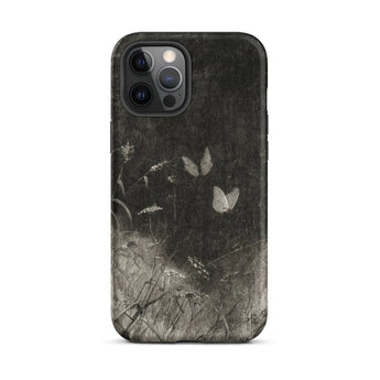 Butterflies - William Baxter Closson Phone Case Iphone 12 Pro Max / Matte Black Phone Case Vintage-style Illustration Two White Butterflies