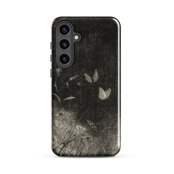 Butterflies - William Baxter Closson Phone Case Samsung Galaxy S24 Plus / Gloss Black Phone Case Vintage-style Illustration Two White