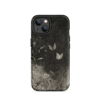 Butterflies - William Baxter Closson Phone Case Iphone 14 / Matte Black Phone Case Vintage-style Illustration Two White Butterflies William
