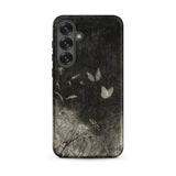 Butterflies - William Baxter Closson Phone Case Samsung Galaxy S25 Plus / Matte Black Phone Case Vintage-style Illustration Two White