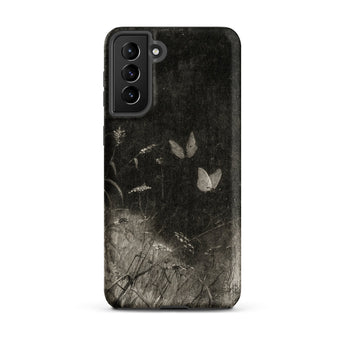 Butterflies - William Baxter Closson Phone Case Samsung Galaxy S21 Plus / Matte Black Phone Case Vintage-style Monochrome Illustration