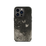 Butterflies - William Baxter Closson Phone Case Iphone 13 Pro / Matte Dark Gray Phone Case Delicate Monochromatic Illustration Butterflies