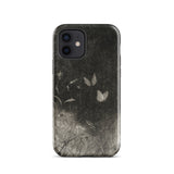 Butterflies - William Baxter Closson Phone Case Iphone 12 / Gloss Dark Gray Phone Case Subtle Vintage-style Illustration Two William