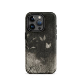 Butterflies - William Baxter Closson Phone Case Iphone 15 Pro / Matte Dark Textured Phone Case Monochrome Illustration Butterflies Wild