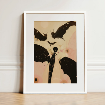 Butterfly Effect - Surreal Metamorphosis Art Print / Canvas, 12x16’’ / 31x41cm / White Frame / Matboard, Posters Prints & Visual Artwork,