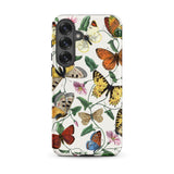 Butterfly & Moth - Paul Gervais Phone Case Samsung Galaxy S25 Plus / Matte Adorned Vibrant Vintage-style Illustration Butterflies Flowers